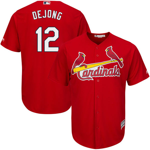 Cardinals #12 Paul DeJong Red New Cool Base Stitched MLB Jersey